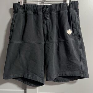 Globe Australia Traveller Fleece Elastic Waist Organic Cotton Shorts Black Med